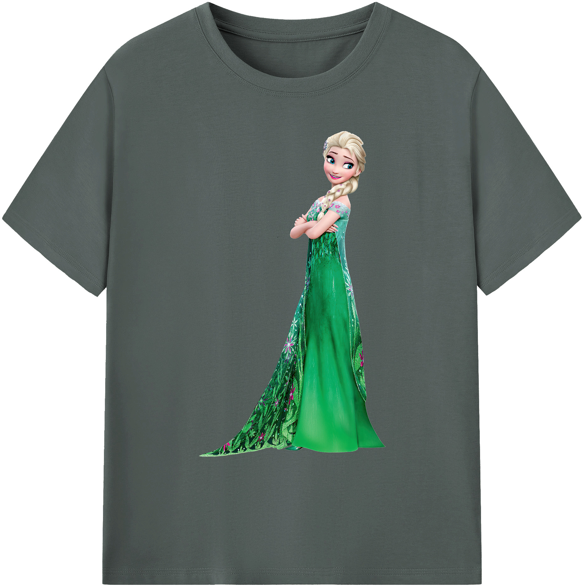 （画像用） アナと雪の女王 アンナ エルサ Frozen Anna Elsa 綿100％ メンズ半袖Tシャツ｜肌触りやわらか＆通気性
